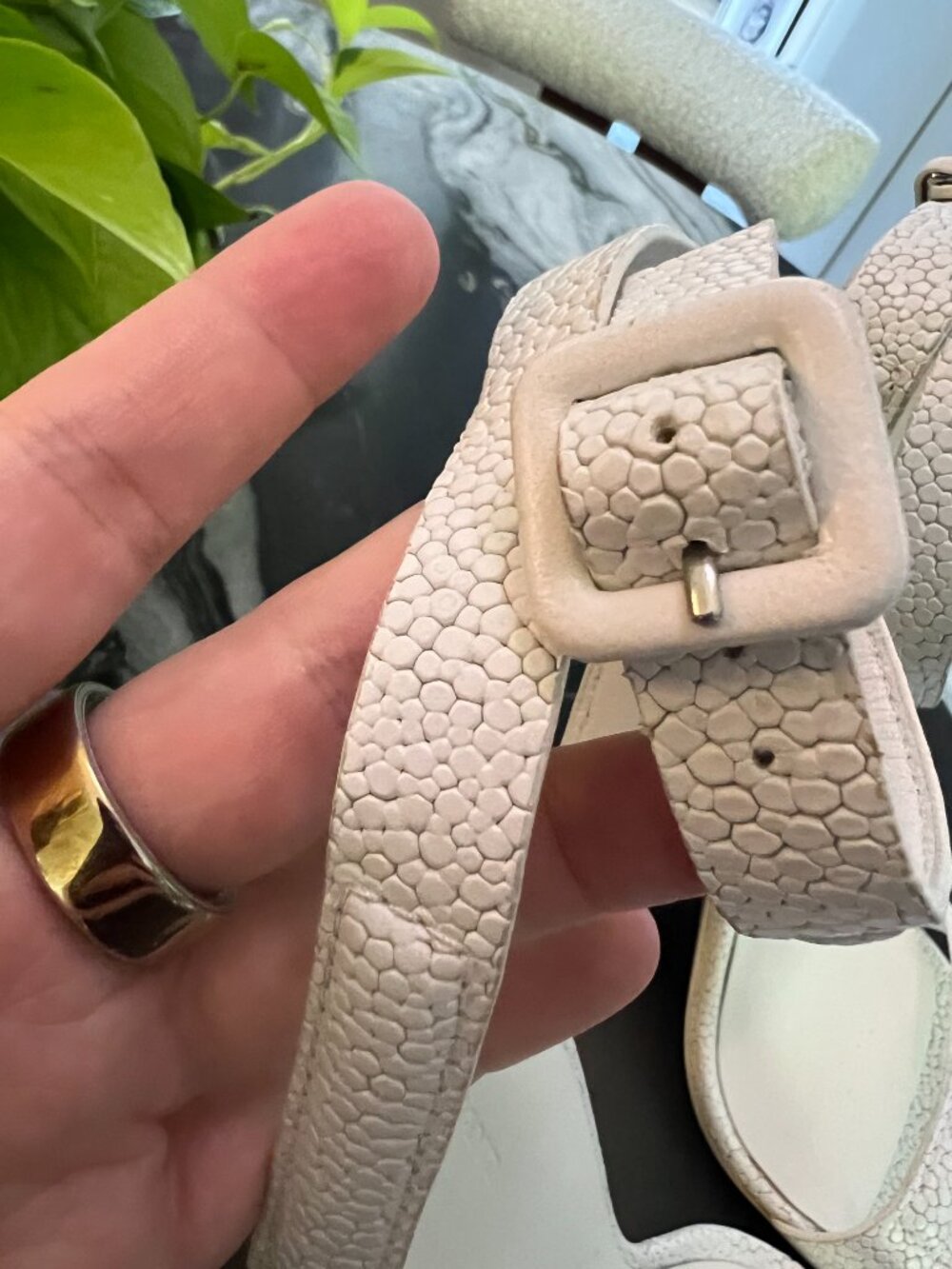 Alexander Wang Antonia White Leather Sandals - Picture 5 of 11